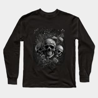 Skull and Flowers #2 Long Sleeve T-Shirt